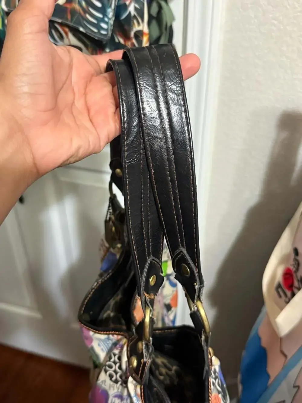 Coach Multicolor Logo Print Hobo Bag